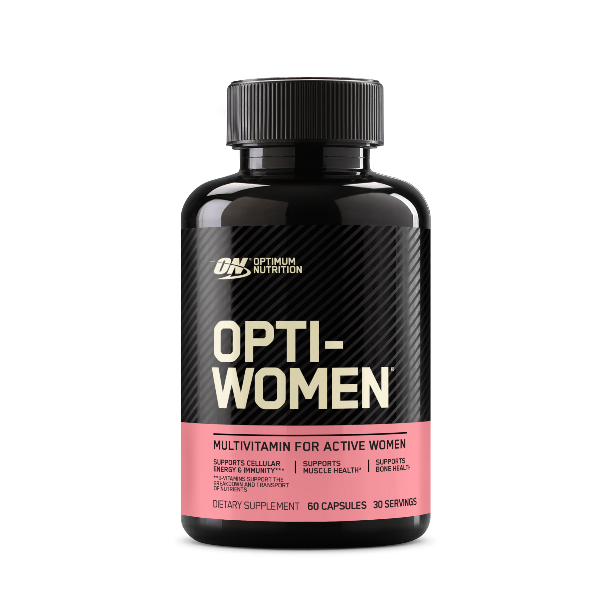 Optimum Nutrition Opti-Women multivitamin, 120 capsules, designed for active women, supports cellular energy and bone health