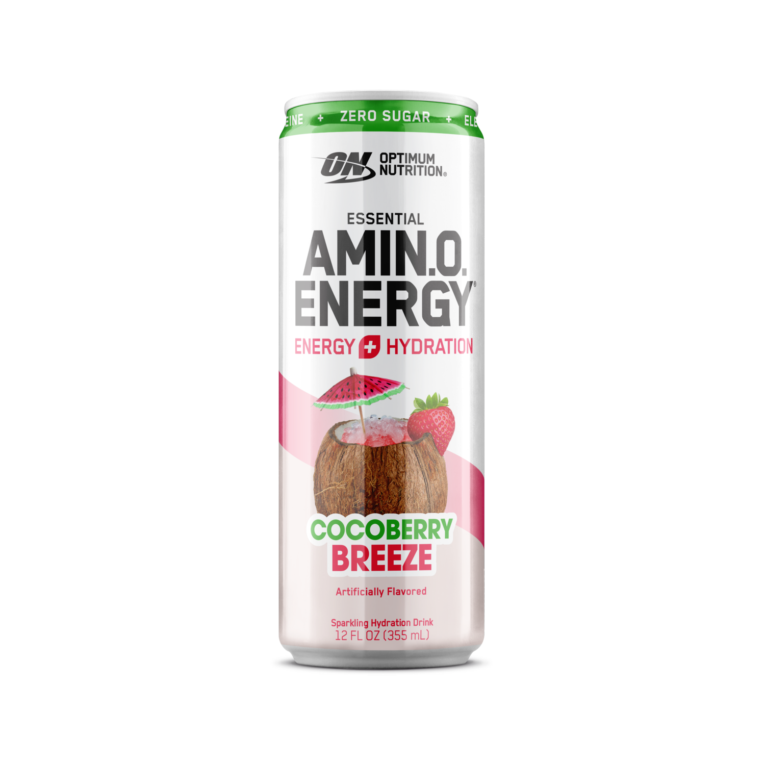 Optimum Nutrition Essential Amino Energy drink can, Cocoberry Breeze, 12 fl oz