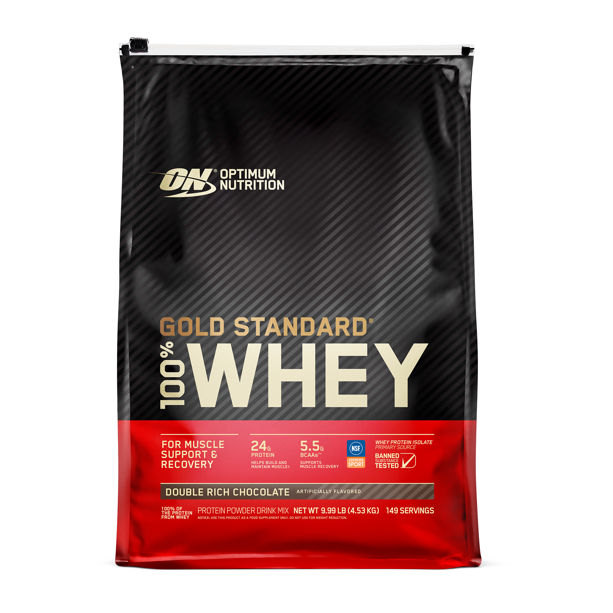 Optimum Nutrition Gold Standard 100% Whey Protein, 4 lbs container, Vanilla Ice Cream flavor, for muscle support and recovery