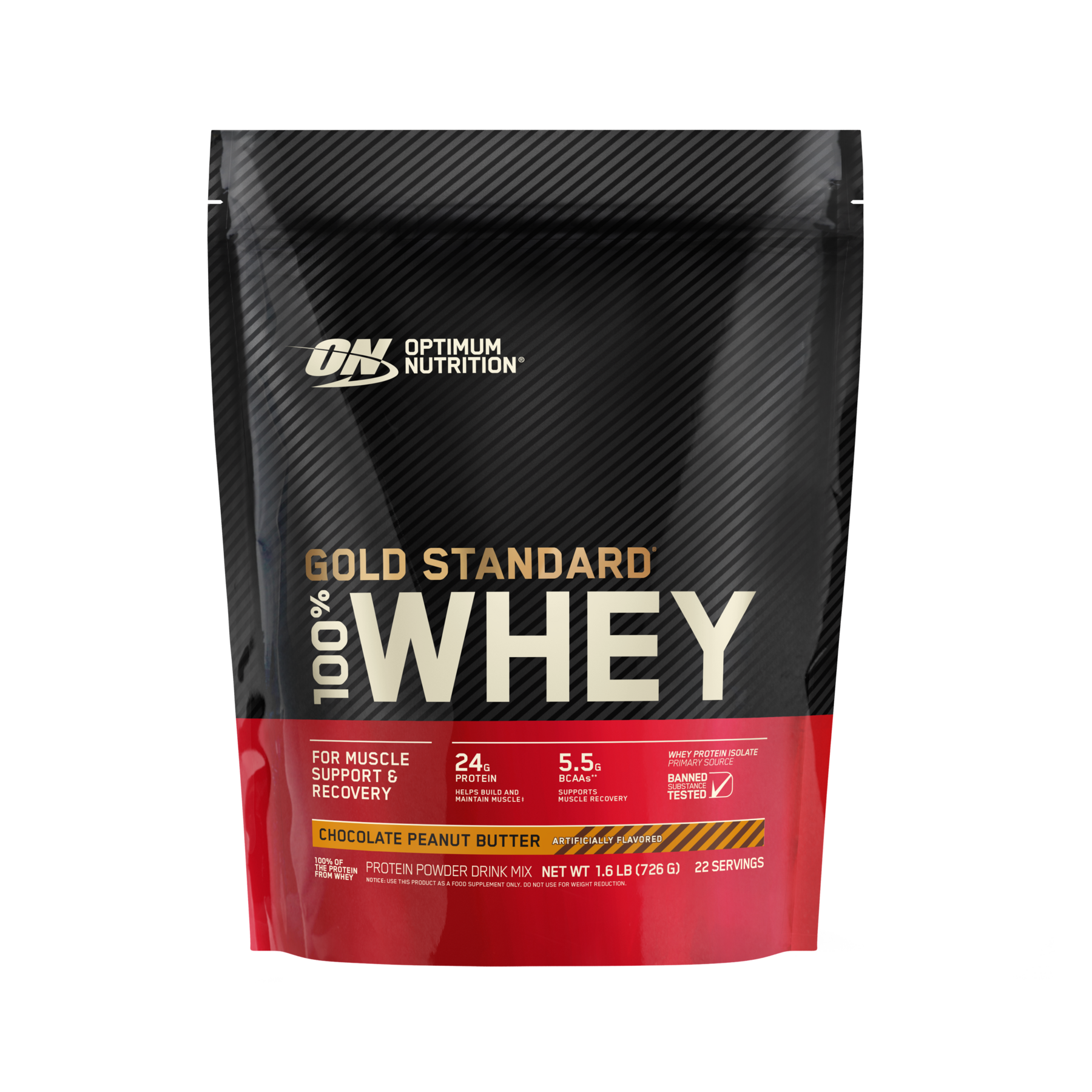 Optimum Nutrition Gold Standard 100% Whey Protein, 10 lb container, Delicious Strawberry flavor, for muscle support and recovery