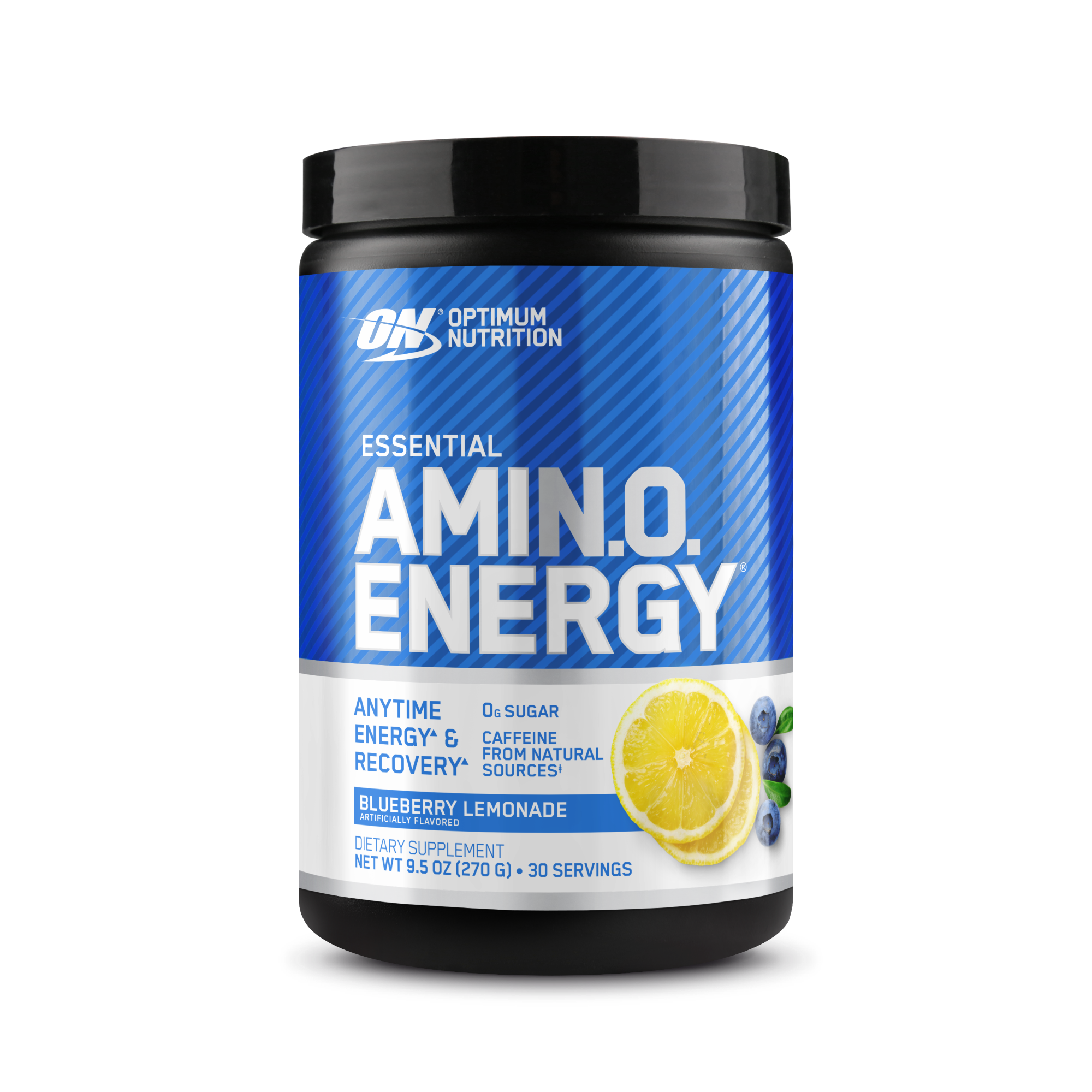 Optimum Nutrition Essential Amino Energy pre-workout, 0.6 lb container, Blue Raspberry flavor, dietary supplement, supports energy and recovery