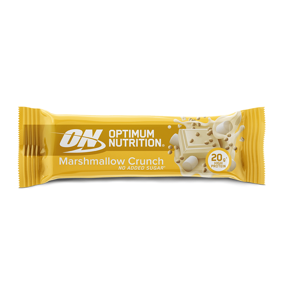Optimum Nutrition Marshmallow Crunch protein bar, 20g protein, no added sugar