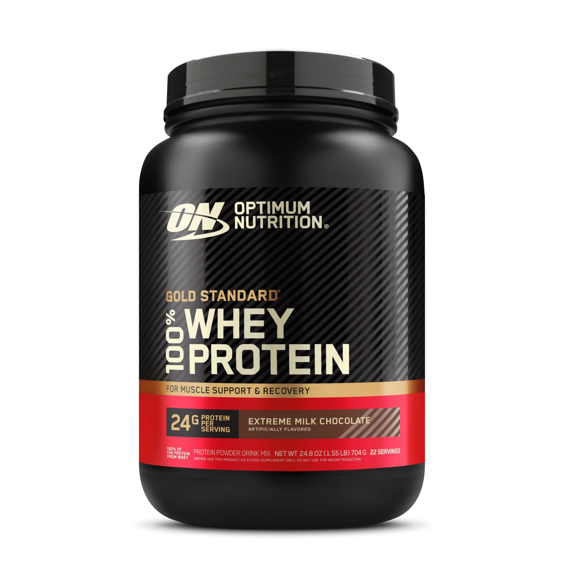 Optimum Nutrition Gold Standard 100% Whey Protein, 5 lb container, Delicious Strawberry flavor, for muscle support and recovery