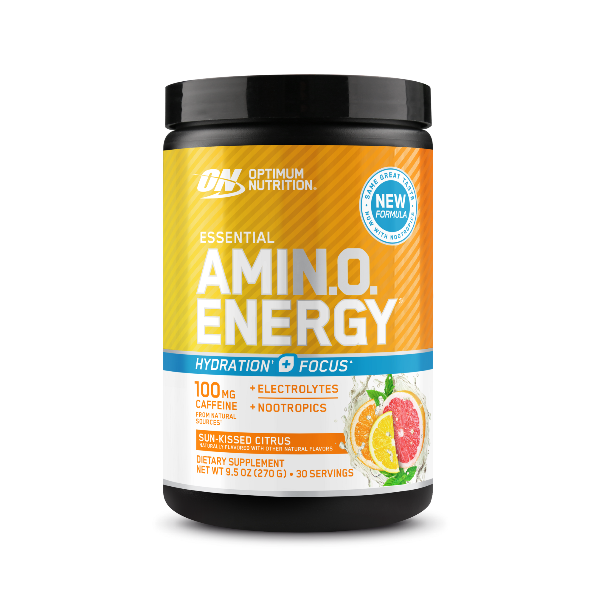 Optimum Nutrition Essential Amino Energy powder, 0.6 lb, Sun-Kissed Citrus flavor, 30 servings