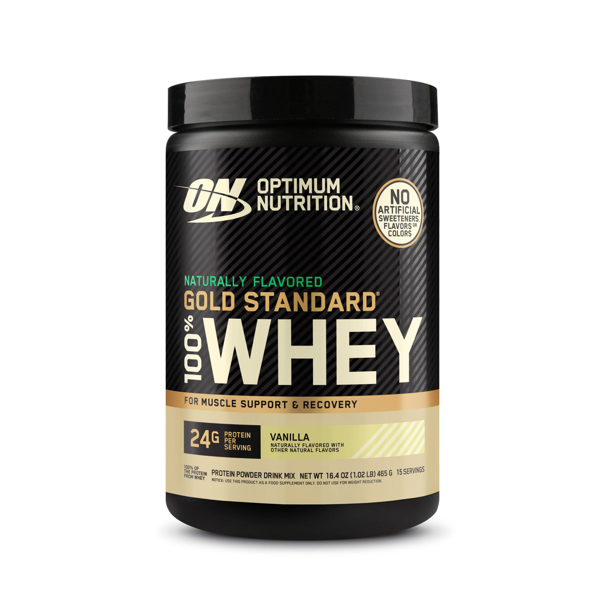 Optimum Nutrition Gold Standard 100% Whey Protein, Vanilla flavor, 2.73 kg container