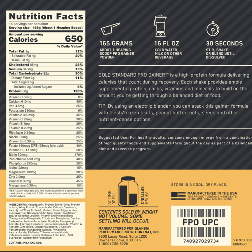 Nutritional Information
