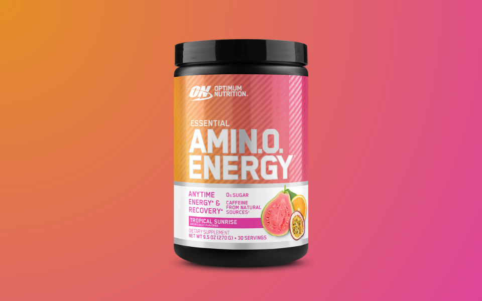 Optimum Nutrition Essential Amino Energy supplement, 30 servings, Tropical Sunrise flavor