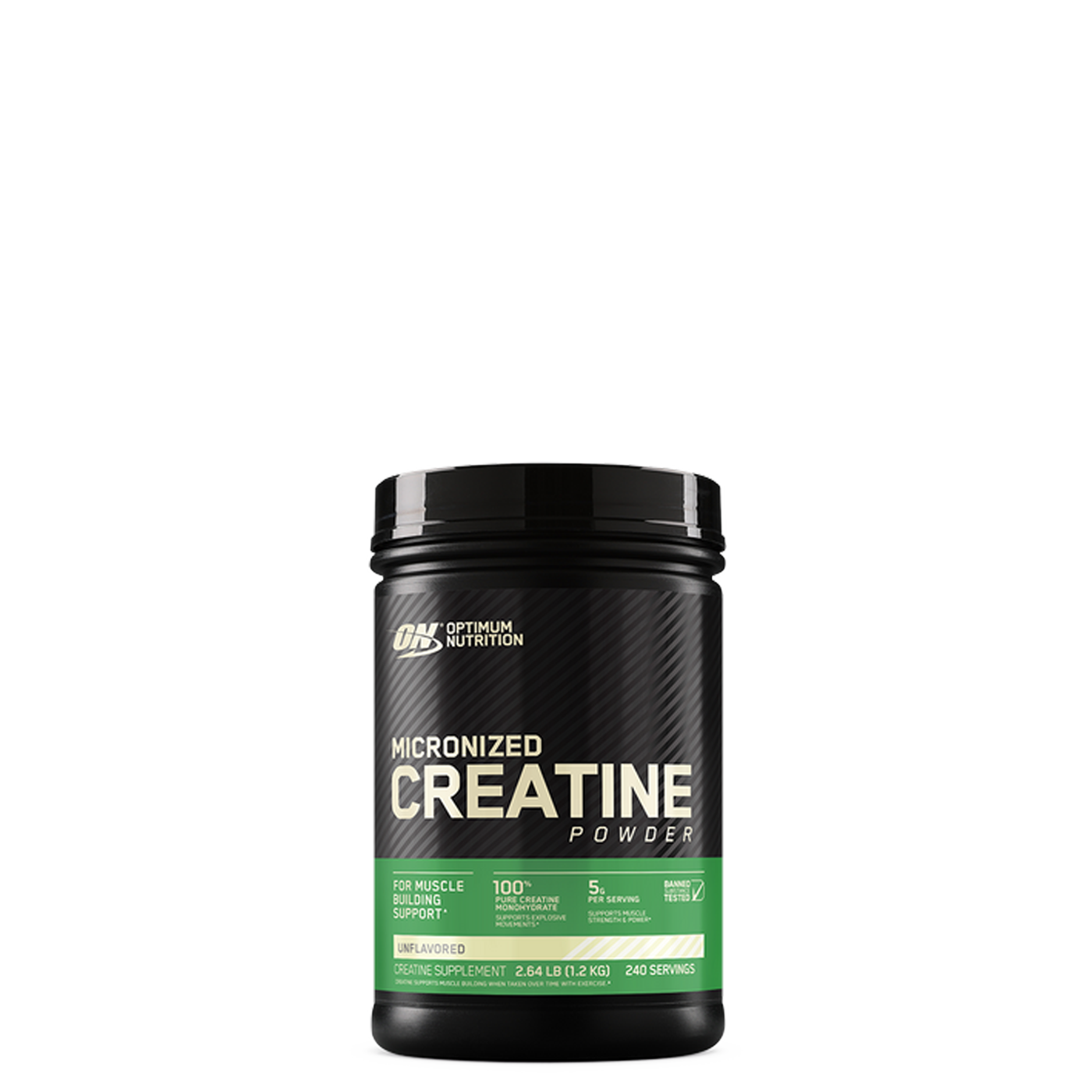 Optimum Nutrition Micronised Creatine Powder, 2.64 lb (1.2 kg) container, unflavored, supports muscle building