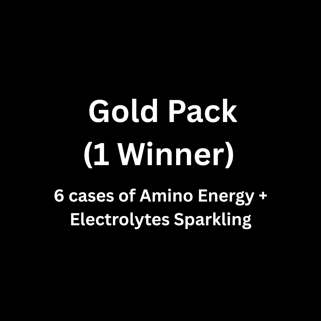 6 cases of Amino Energy + Electrolytes Sparkling drink, Gold Pack prize