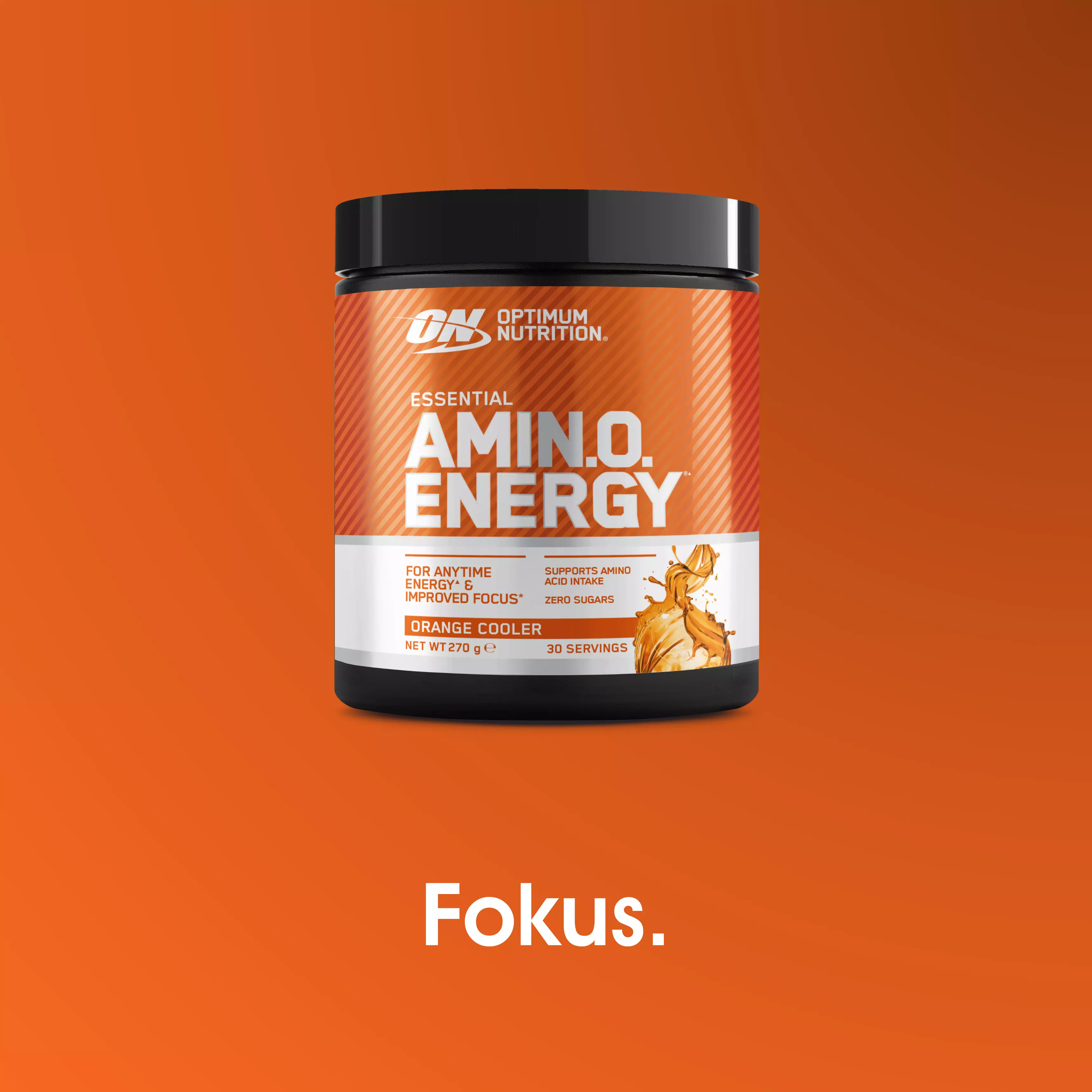 Optimum Nutrition Essential Amino Energy, 270g container, Orange Cooler flavor, amino acid energy formula