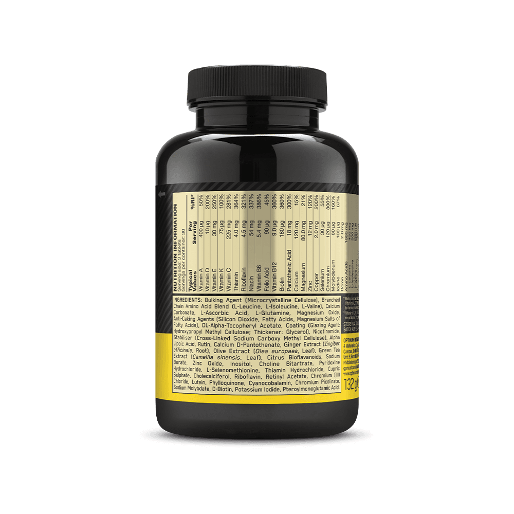 Optimum Nutrition supplement bottle, 320g, featuring nutritional information on the label